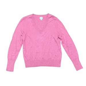 A New Day Women’s Pink V-Neck Sweater Size Medium